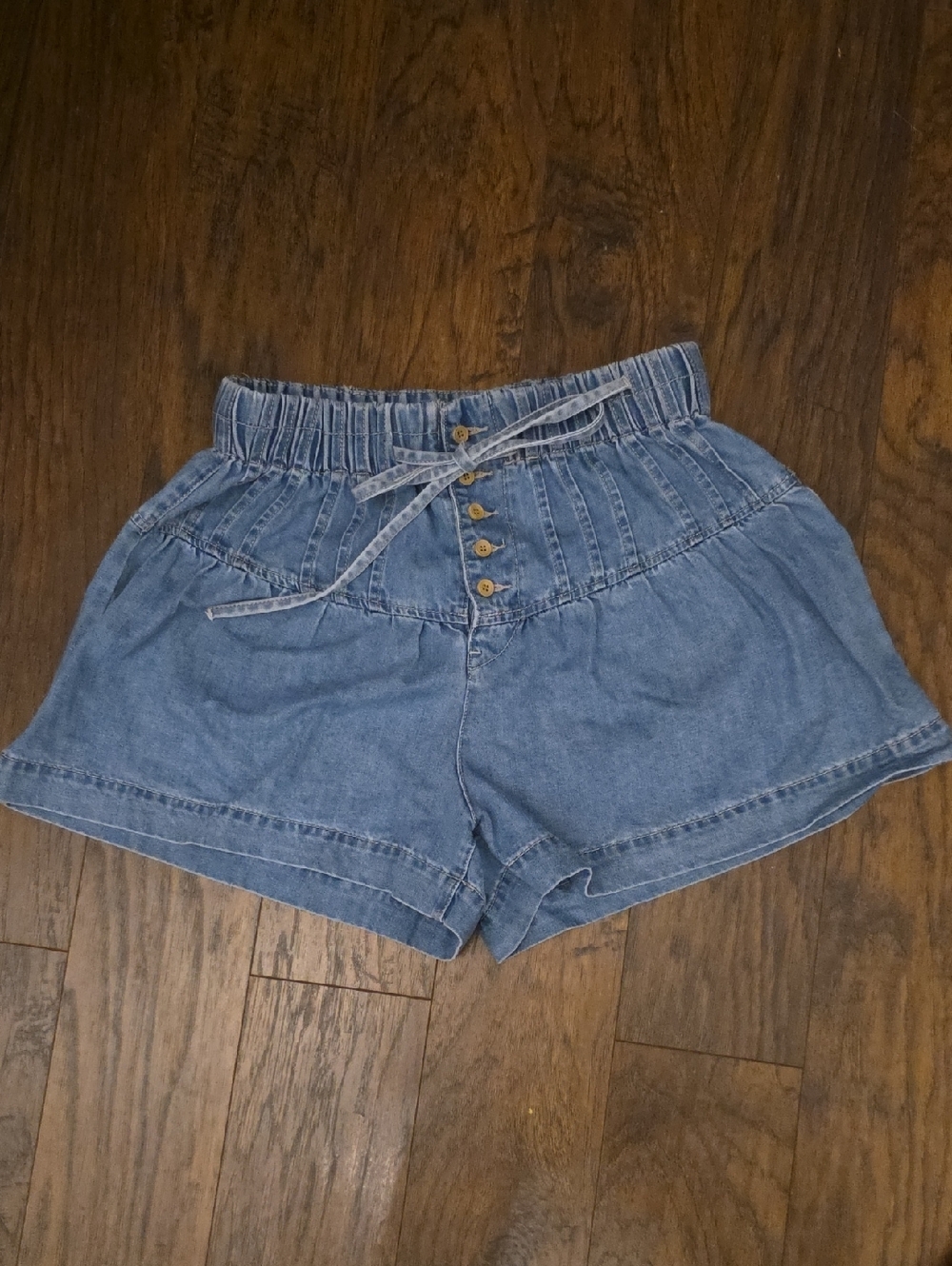 Casual High-Waist Blue Denim Mable Shorts